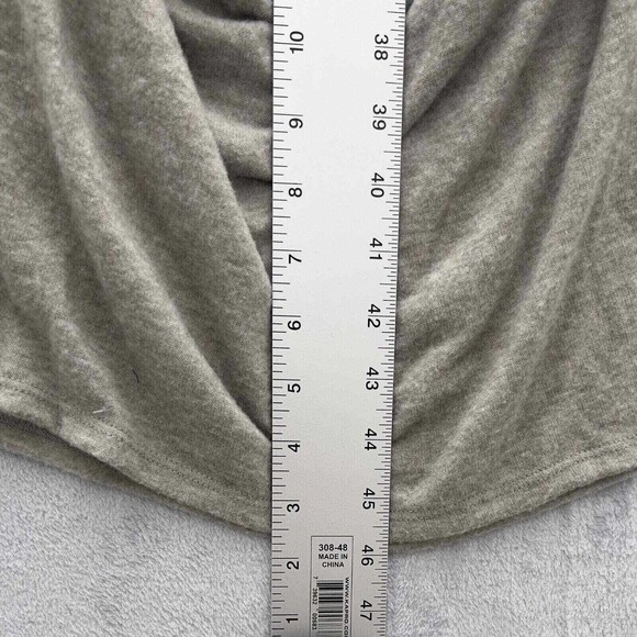 INC Women's 3/4 Sleeve Ruched Midi Dress Sz Small Heather Grey 2pc NWT Flaw 0103 - Picture 7 of 13